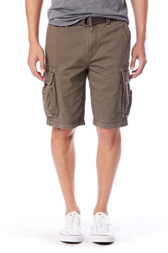 UNIONBAY Men's Survivor Belted Cargo Short-Reg and Big and Tall Sizes, Saddle, 32 von UNIONBAY