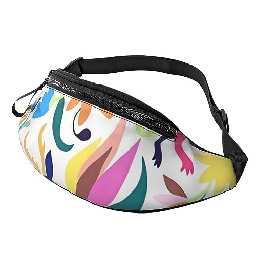 Bauchtasche mit Musiknoten-Klavier-Design, mit verstellbarem Riemen, Hüfttasche für Männer und Frauen, Reisen, Wandern, Laufen, Mexikanische Otomi Tiere, Einheitsgröße von UNIOND