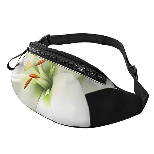 Bauchtasche mit verstellbarem Riemen, Sonnenblumen, Schwarz und Weiß, für Damen und Herren, Reisen, Wandern, Laufen, Schöne-Lilie, Einheitsgröße von UNIOND