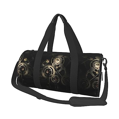 Cool Gear bedruckte runde Seesack leichte Reisetasche für Damen und Herren, Schwarz , Einheitsgröße von UNIOND