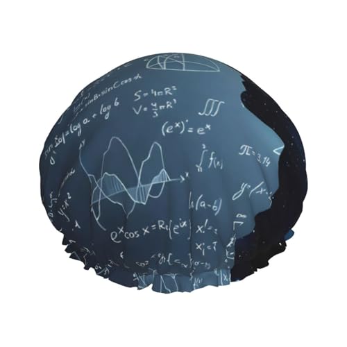 Formeln Formen Theorie Mathematik Lektion Bedruckte Duschhaube Wasserdichte Frauen Badekappe Wiederverwendbare Doppellagige Dusche Haar Kappe Für Kurze Und Lange Haare von UNIOND
