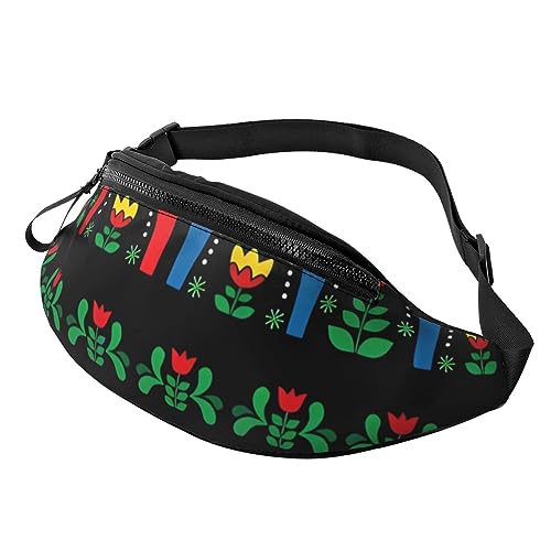 Shining Overlook Bauchtasche mit verstellbarem Riemen, Hüfttasche für Männer und Frauen, Reisen, Wandern, Laufen, Läufer Schwedenpferd Dala Folk, Einheitsgröße von UNIOND