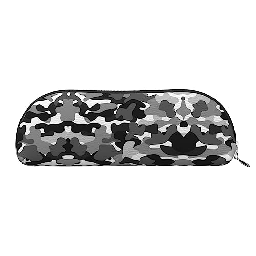 UNIOND Digital Camo Bedrucktes Leder Federmäppchen Tragbare Federmäppchen Kleine Make-up-Tasche Mit Reißverschluss Für Reisen Büro Zuhause, silber, Einheitsgröße, Federmäppchen von UNIOND