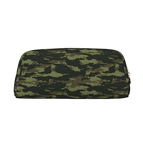 UNIOND Federmäppchen mit Camouflage-Muster, tragbar, Leder, wasserdicht, für Reisen, Make-up, für Arbeit, Büro, Urlaub, gold, Einheitsgröße, Federmäppchen von UNIOND