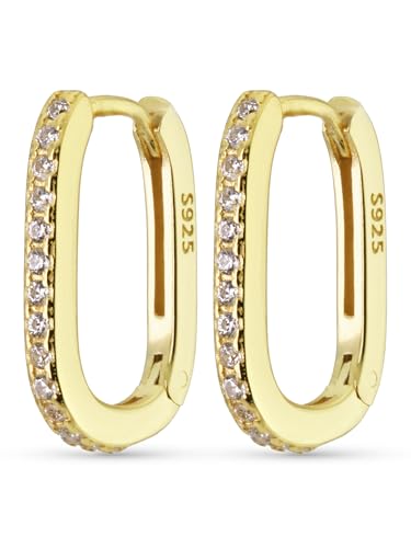 UNIQA Jewels Damen Ohrringe in Silber 925 Ring Gold vergoldet 18K oder Rhodium, Damen Ohrringe Gold Weiß Kleine Ringe, Huggie Ohrringe Ohne Nickel von UNIQA JEWELS