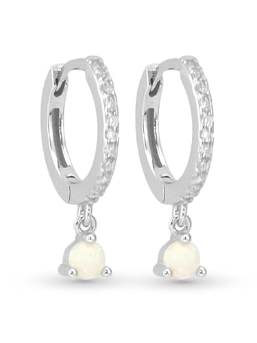 UNIQA Jewels - Ohrringe Anhänger Frau, Kreis Sterling Silber 925, Ring Ohrringe mit Stern Form Mond Sonne Blitz, Kleines Schmuck Geschenk für Frau Mädchen von UNIQA JEWELS