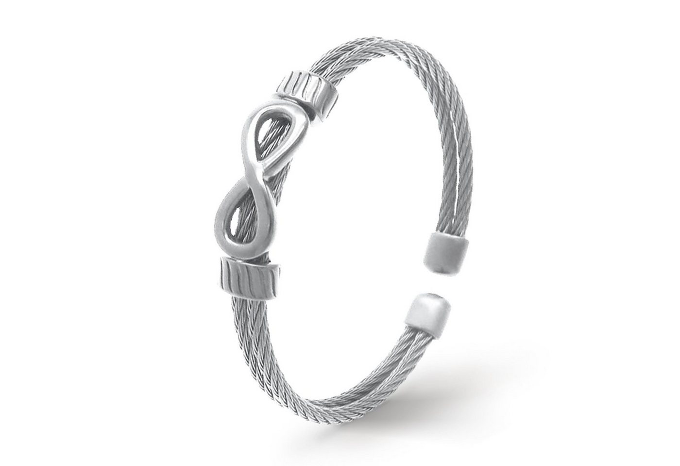 UNIQAL.de Armreif Unendlichkeit Edelstahl Armband "INFINITY" Unisex (Edelstahl, Casual Style, Handgefertigt in Germany), Designed in Germany von UNIQAL.de