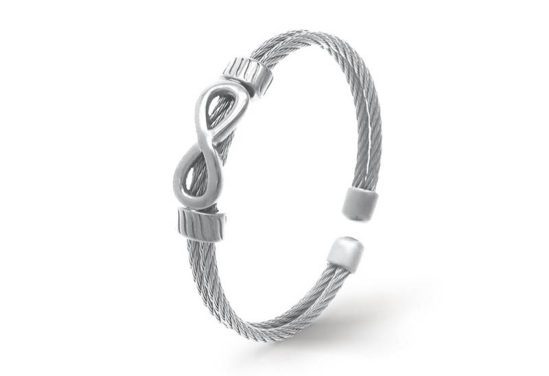 UNIQAL.de Armreif Unendlichkeit Edelstahl Armband "INFINITY" Unisex (Edelstahl, Casual Style, Handgefertigt in Germany), Designed in Germany von UNIQAL.de