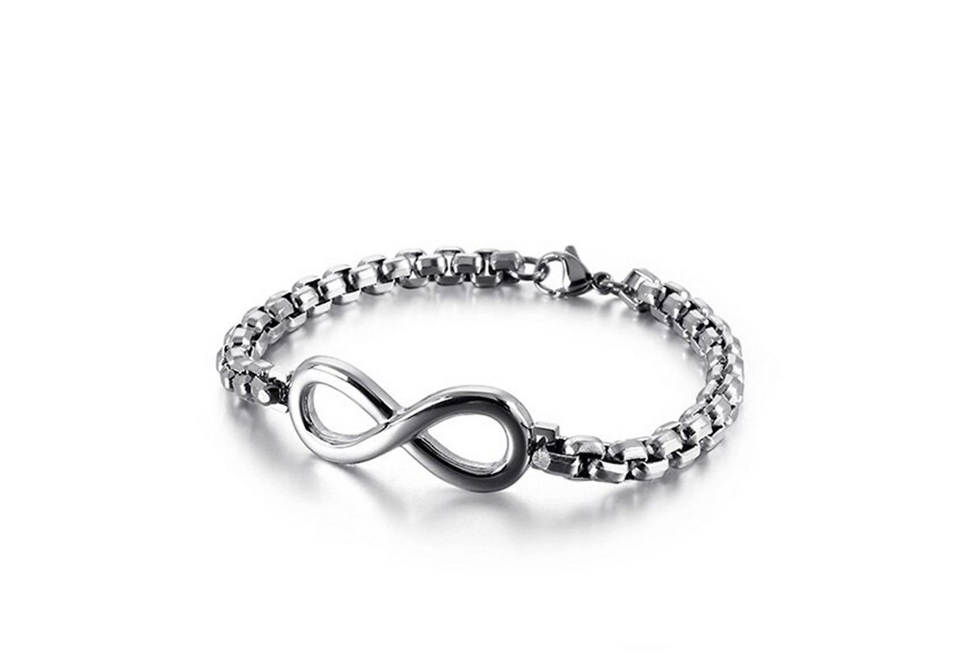 UNIQAL.de Edelstahlarmband Unendlichkeit Edelstahl Armband INFINITY " Unisex (Edelstahl, Infinity, Unendlichkeitzeichen, Handgefertigt in Germany), Designed in Germany, Infinity Sign" von UNIQAL.de