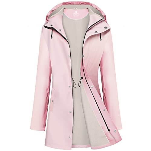 UNIQUEBELLA Regenjacke Damen Wasserdicht Regenmantel Mit Kapuze Winddicht Wetterfest Übergangsjacke Atmungsaktiv Mantel Jacke Outdoor UNIQUEBELLA Regenjacke Damen Wasserdicht Regenmantel Mit Kapuze Winddicht Wetterfest Übergangsjacke Atmungsaktiv Mantel Jacke Outdoor von UNIQUEBELLA