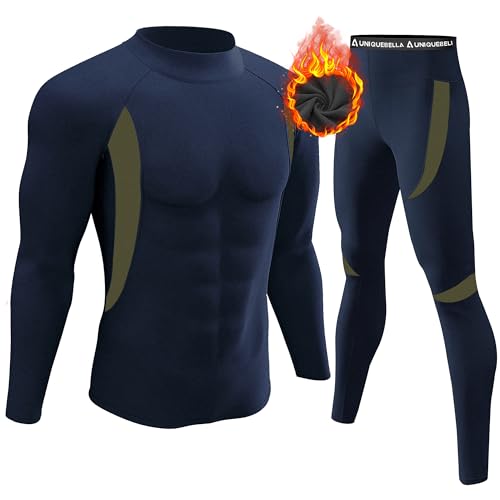 UNIQUEBELLA Thermo unterwäsche Set, Funktionswäsche Herren Skiunterwäsche Winter Suit Ski Thermo-Unterwäsche Thermowäsche Unterhemd + Unterhose von UNIQUEBELLA