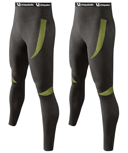 UNIQUEBELLA Thermounterwäsche Unterhose, Funktions Herren Funktionswäsche Skiunterwäsche Winter Suit Ski Thermo-Unterwäsche Thermowäsche Leggings von UNIQUEBELLA