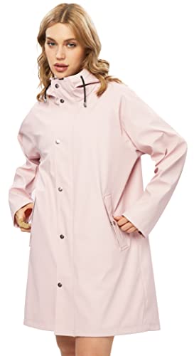 UNIQUEBELLA Upgrade Damen Regenjacke Wasserdicht Regenmantel Winddicht Wetterfest Übergangsjacke Mit Kapuze Mantel Jacke Outdoor von UNIQUEBELLA