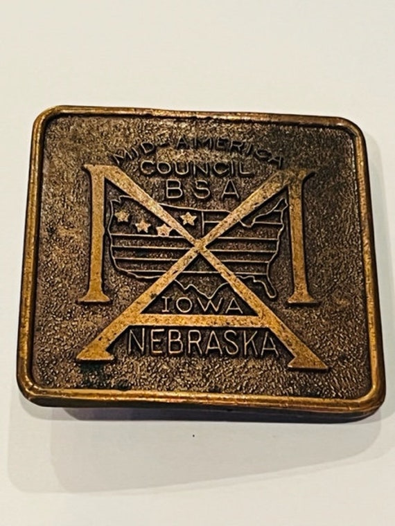 Jungen Pfadfinder Mädchen Jungs Gürtelschnalle Memorabilia Iowa Nebraska Brass Bsa von UNIQUETREASUREFREAK