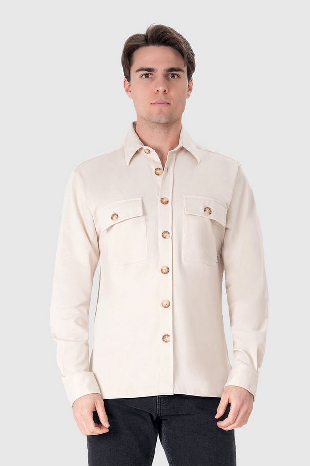 UNIQVIBE Businesshemd Schwarzes Herrenhemd aus 100 % Bio-Baumwolle, Regular Fit, klassische von UNIQVIBE