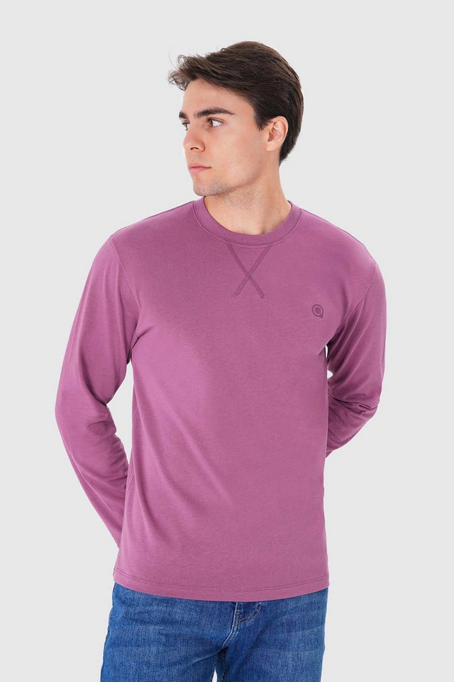 UNIQVIBE Poloshirt %100 Organik Pamuk Mor Uzun Kollu Erkek Tişört von UNIQVIBE