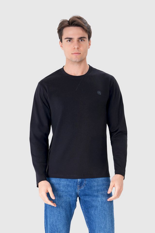 UNIQVIBE Poloshirt %100 Organik Pamuk Mor Uzun Kollu Erkek Tişört von UNIQVIBE