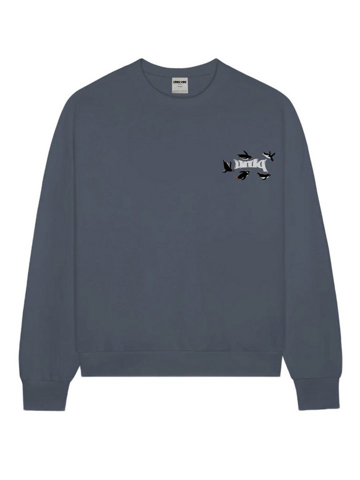 UNIQVIBE Sweatshirt Penguen Nakışlı %100 Organik Pamuklu Erkek Sweatshirt von UNIQVIBE