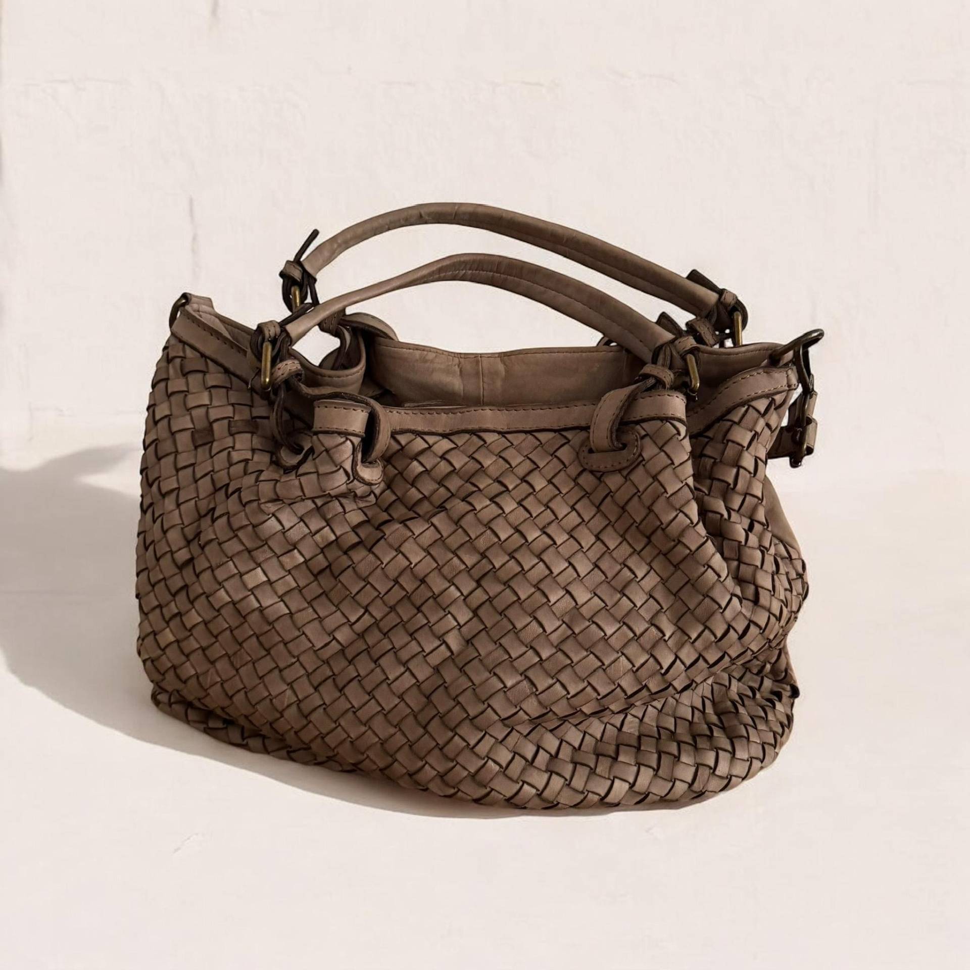 Handtasche, Tasche Geflochten, Geflochtene Ledertasche, Tote Bag, Hobo Schultertasche Damen, Shopper Tasche, Lederhandtasche Damen von UNIQtaschen