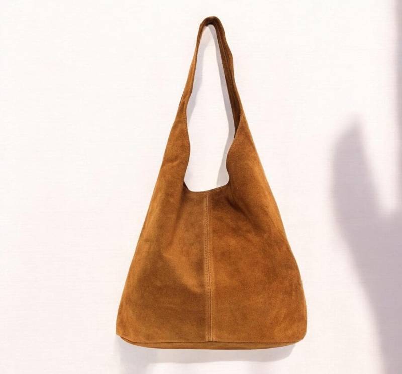 Wildleder Schultertasche, Wildledertasche, Shopper, Tasche Aus Wildleder, Tasche, Hobo Bag, Tote Slouchy Bag - Farbauswahl von UNIQtaschen