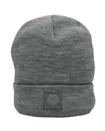 UNISOIRE Beanie Basic, Herren und Damen (Unisex), Flexibler Beanie perfekt für den Frühling, Herbst und Winter, Super Soft, Top Qualität (DE/NL/SE/PL, Alphanumerisch, Einheitsgröße, Grau) von UNISOIRE