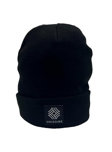 UNISOIRE Beanie Basic, Herren und Damen (Unisex), Flexibler Beanie perfekt für den Frühling, Herbst und Winter, Super Soft, Top Qualität (DE/NL/SE/PL, Alphanumerisch, Einheitsgröße, Schwarz) von UNISOIRE