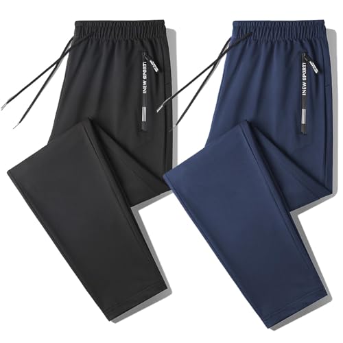 UNITDUCT Stretchactive Unisex Stretch-Hose, schnelltrocknend, Coolmance Stretchhose für Damen und Herren, Stretch-Active-Schnellhose, Schwarz + Blau-A, Groß von UNITDUCT