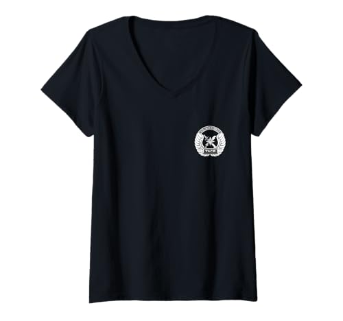 Damen Air Force Taktische Luftkontrolle Party Takp Patch USAF T-Shirt mit V-Ausschnitt Damen Air Force Taktische Luftkontrolle Party Takp Patch USAF T-Shirt mit V-Ausschnitt von UNITED STATES ARMED FORCES MILITARY GEAR