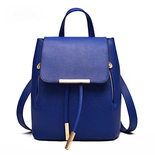 UNITTO Mini Rucksack Damen Klein Leder, PU Handtaschen Rucksack Frauen Rucksack Geldbeutel Damen Umhängetaschen Schule Büchertasche für Alle Anlässe,Blau von UNITTO