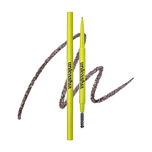 UNLEASHIA - Shape Defining Eyebrow Pencil - Augenbrauenstift - langanhaltend - ausdrehbar - 1 mm Spitze - Dunkelbraun - No 1 Kraft Brown von UNLEASHIA