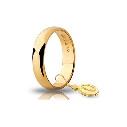 Unoaerre Ehering aus Gold, breit, 4 g, glänzend 40afn6, Breite des Bandes 4,30 mm, Unisex, Gelbgold, 20, Goldfarben von UNOAERRE