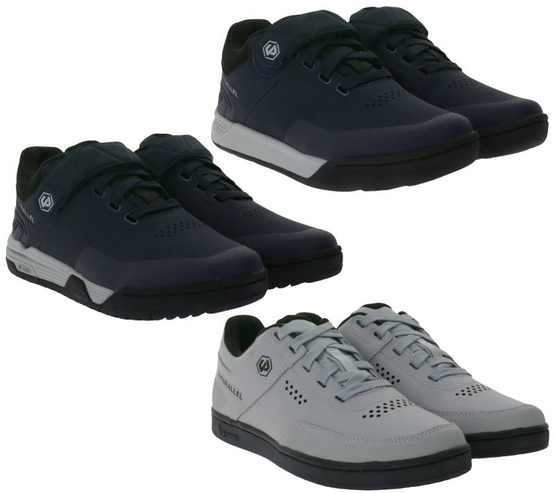 UNPARALLEL UP Link Dust UP oder Roost Damen Fahrrad-Schuhe mit EVA-Sohle und OrthoLite MTB-Schuhe vibrationsabsorbierende Fahrrad-Sport mit Klettverschluss Dunkelblau/Grau oder Hellgrau/Schwarz von UNPARALLEL