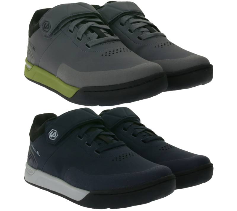 UNPARALLEL UP Link Herren Fahrrad-Schuhe mit EVA-Sohle MTB-Schuhe vibrationsabsorbierende Sport-Sneaker mit OrthoLite Fahrrad-Sport mit Klettverschluss 291522 in Dunkelgrau/Grün oder Dunkelblau/Grau von UNPARALLEL
