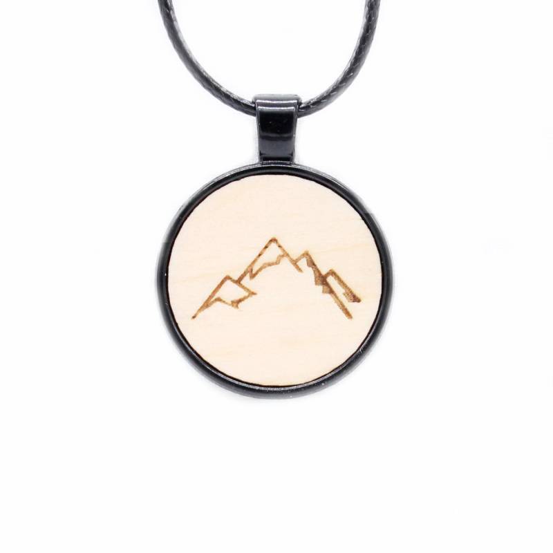 Zirbenamulett Berg von UNQEholzkunst