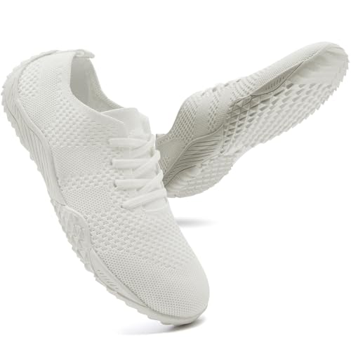 UNQWQZ Barfussschuhe Damen Weich Turnschuhe Hallenschuhe Atmungsaktiv Laufschuhe Trainlaufschuhe Bequem Sportschuhe Barfußschuhe Fitnessstudio rutschfest Weiss 40 UNQWQZ Barfussschuhe Damen Weich Turnschuhe Hallenschuhe Atmungsaktiv Laufschuhe Trainlaufschuhe Bequem Sportschuhe Barfußschuhe Fitnessstudio rutschfest Weiss 40 von UNQWQZ