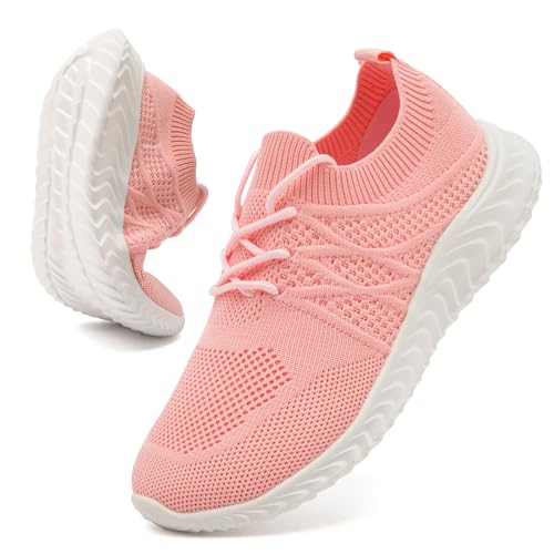 UNQWQZ Sneaker Damen Bequem Sportschuhe Hallenschuh Sommer Schuhe Damen Leicht Turnschuhe Laufschuhe Outdoor Fitnessschuhe Tennisschuhe Outdoor Rosa 40 von UNQWQZ