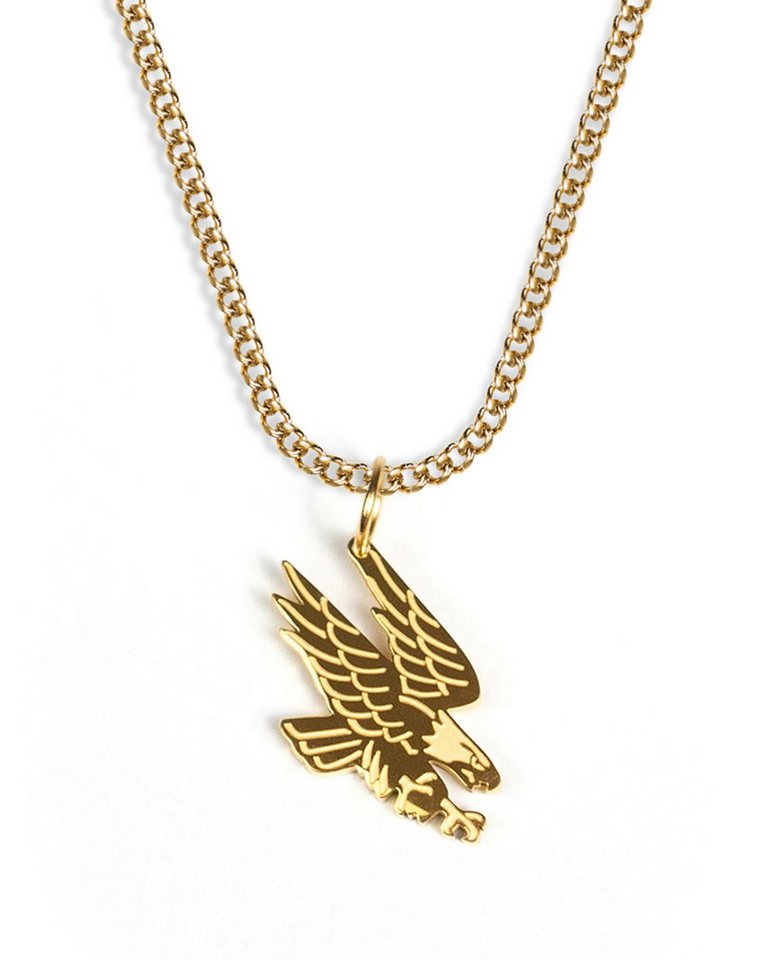 UNSHINEBAR Kette mit Anhänger Adler Halskette mit Anhänger Eagle in Silber und Gold für Herren Damen von UNSHINEBAR