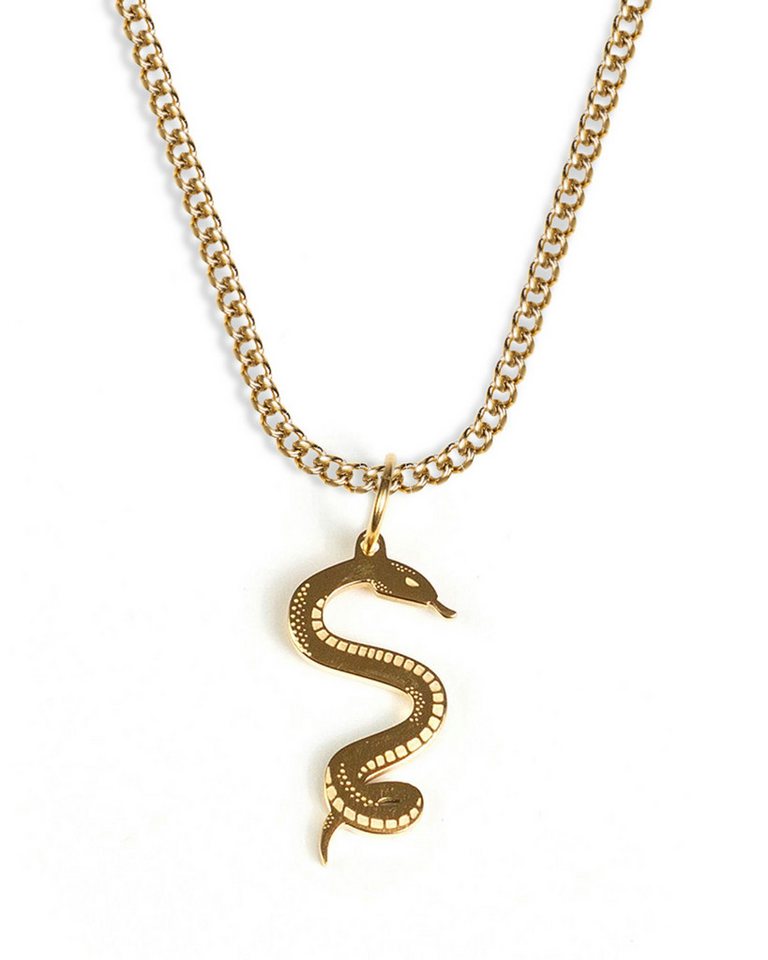 UNSHINEBAR Kette mit Anhänger Schlangen Halskette mit Anhänger in Silber und Gold Herren und Damen von UNSHINEBAR