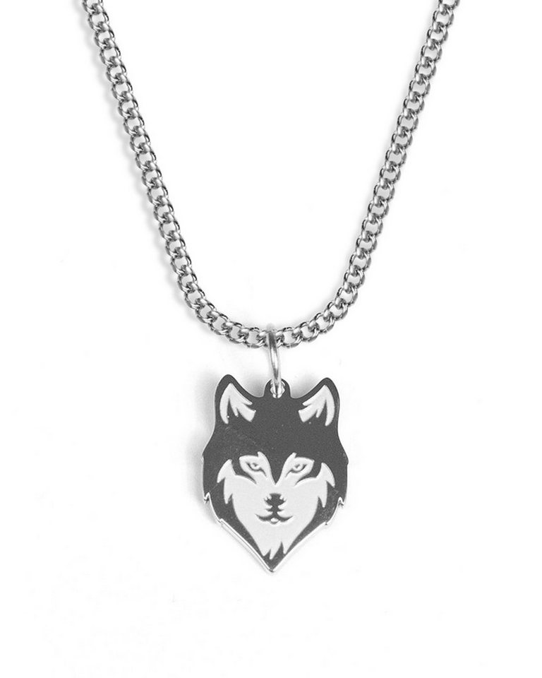 UNSHINEBAR Kette mit Anhänger Wolf Halskette mit Anhänger in Silber und Gold Herren von UNSHINEBAR