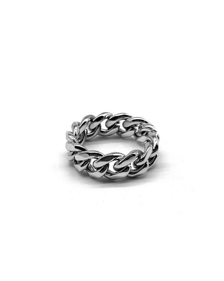 UNSHINEBAR Siegelring Cuban Ring für Herren Panzerglieder Streetwear Ring in Silber und Gold von UNSHINEBAR