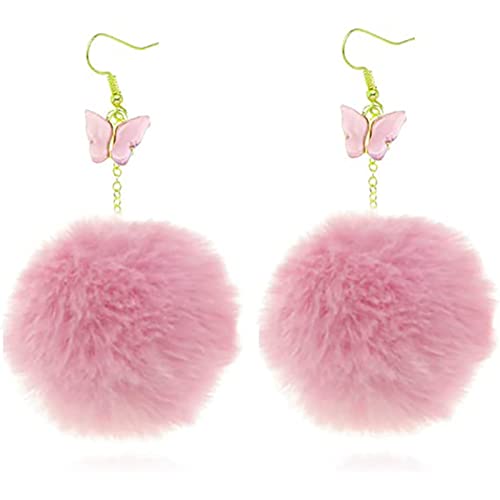 1 Paar süße Ohrringe für Damen, künstliche Kugel-Schmetterlinge, Tropfenohrringe, Schmuck, schöne und praktische Schmetterlinge für Frauen und Mädchen von UNTERING
