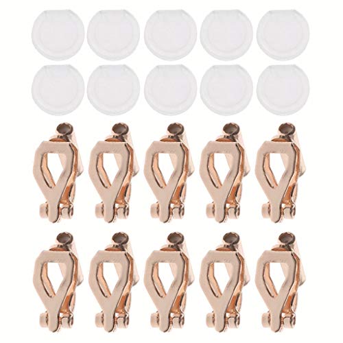 20 Stück/Set, nicht durchbohrte Ohrringe, Clip-On-Ohrringe, Konverter-Komponenten, Komfort-Ohrring-Pads für Frauen und Mädchen, kein Ohrloch von UNTERING