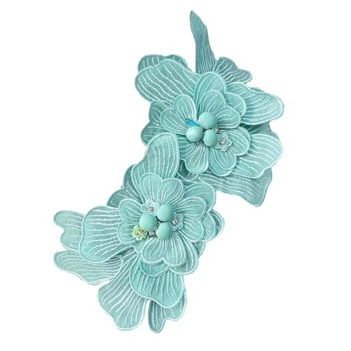 Blumenbrosche aus Polyester, Anstecknadel, Anstecknadel, Polyester-Textur, bestickt für verschiedene Kleidungsstücke und Kleider, Einheitsgröße, Wie beschrieben von UNTERING