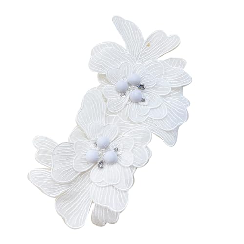 Blumenbrosche aus Polyester, Anstecknadel, Anstecknadel, Polyester-Textur, bestickt für verschiedene Kleidungsstücke und Kleider, Einheitsgröße, Wie beschrieben von UNTERING