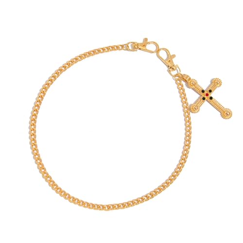 Edgy Punk Streetwear Hip Hop Jeans Kette Unisex Kruzifix Charm Taille Zubehör Handgefertigter Körperschmuck für Damen Herren Trendiger Herrenkettengürtel von UNTERING