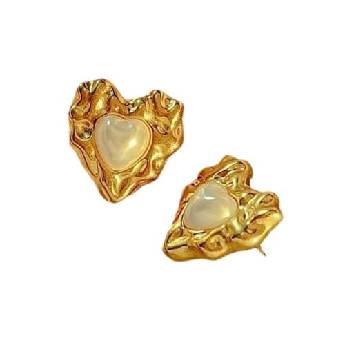 Elegante herzförmige Ohrstecker, trendige Perlen, eingelegte Herz-Ohrringe, Schmuck, entworfen für modebewusste Frauen, angenehm zu tragen Elegante herzförmige Ohrstecker, trendige Perlen, eingelegte Herz-Ohrringe, Schmuck, entworfen für modebewusste Frauen, angenehm zu tragen von UNTERING