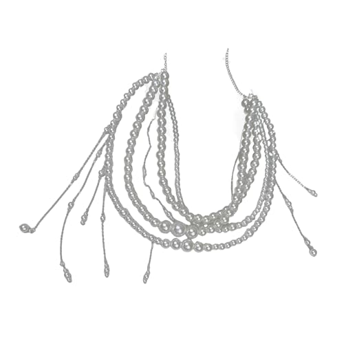 Mehrschichtige Perlen Quasten Taillenkette Gürtel für Frauen Elegante Körperkette mit verstellbarer Länge für Partys und Festivals Perlen Taille, Einheitsgröße, Wie beschrieben, Wie beschrieben von UNTERING