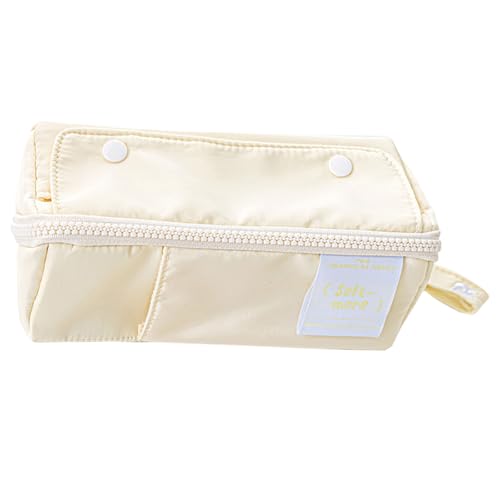 Multifunktionales Federmäppchen, großes Fassungsvermögen, ausziehbares Federmäppchen, mehrere Fächer, Segeltuch, Stiftebeutel für Studenten, Erwachsene, Schreibwaren-Organizer, Butter von UNTERING