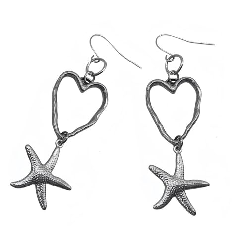 Stilvolle Stern-Tropfen-Ohrringe in Herzform, stilvolle Damen-Hochzeitsanhänger, Geschenk für Frauen, bequem von UNTERING