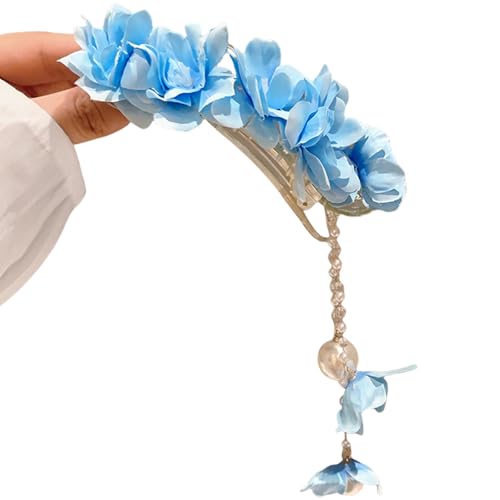 Stilvolle Stoffblumen-Haarspange im antiken chinesischen Stil, Haarstyling-Accessoire, rutschfeste Haarspange für Damen, für den täglichen Gebrauch, Stoffblume, Entenschnabel-Haarnadel von UNTERING